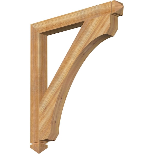 Ekena Millwork Legacy Arts & Crafts Rough Sawn Bracket, Western Red Cedar, 4"W x 38"D x 44"H BKT04X38X44LEC03RWR - main